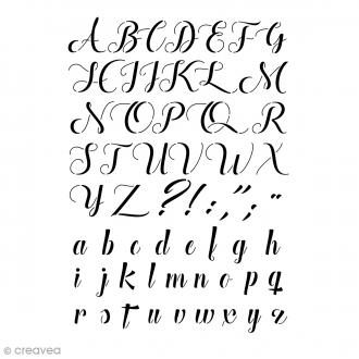 pochoir home deco alphabet manuscrit 297 x 21 cm a4 s