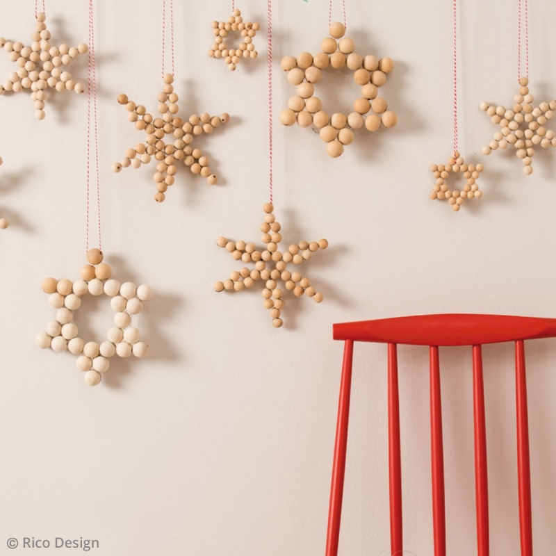DIY : Décorations de Noël en perles en bois