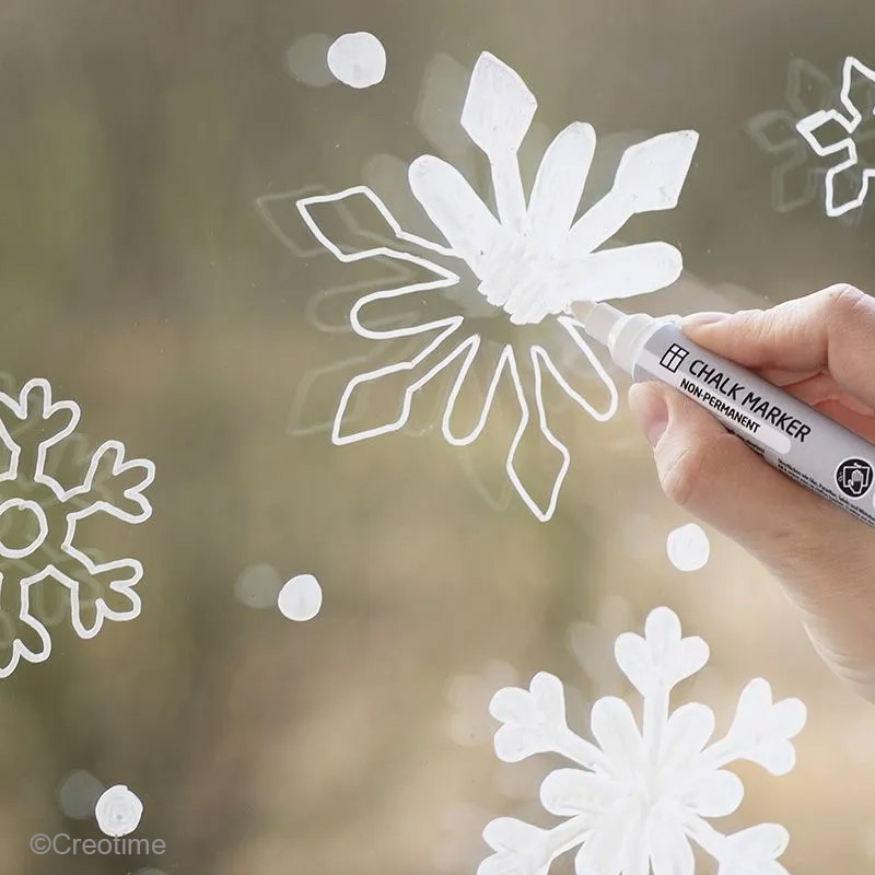 DIY décoration de vitre : Flocons de neige - Idées conseils et tuto Noël