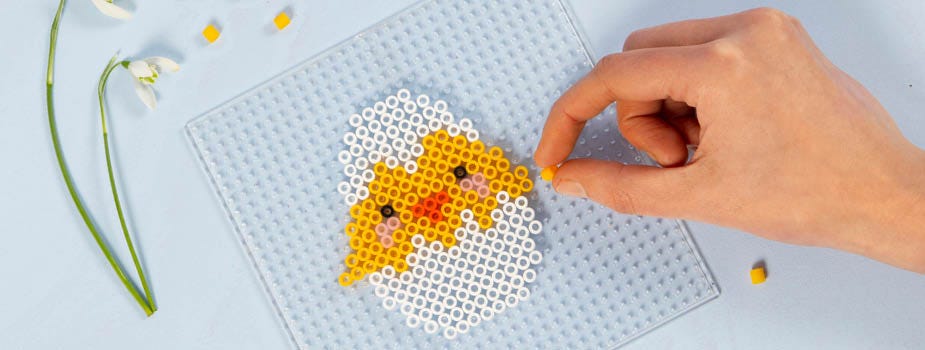 Des motifs de Pâques en perles à repasser