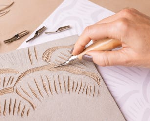Feuilles de linoléum