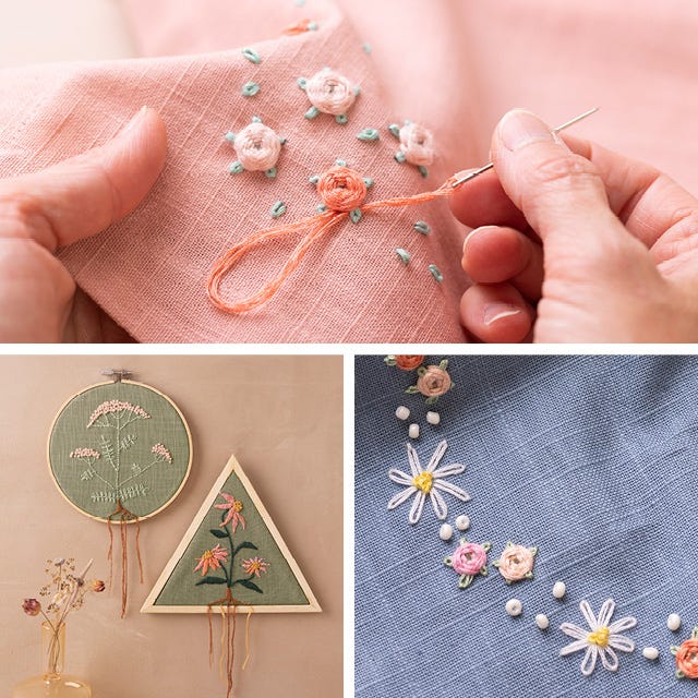 Image de collage avec broderie