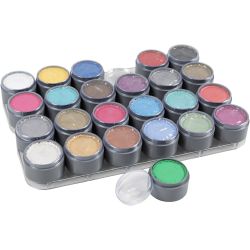 Palette de maquillage pour visage à base d'eau, ass. de couleurs, 24x15 ml/ 1 Pq.