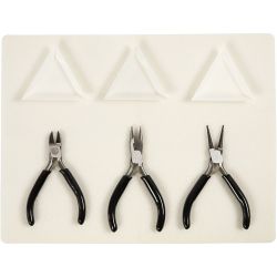 Kit d’outils pour la fabrication de bijoux, L : 10+11+12 cm, 1 set