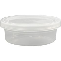 Pot en plastique avec couvercle