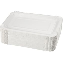 Assiettes plates rectangulaires