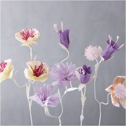 Papier Cr&eacute;pon, feuille 25x60 cm, Cr&ecirc;p&eacute; &agrave; 180%, 105 gr, couleurs pastel, 8 flles/ 1 Pq.