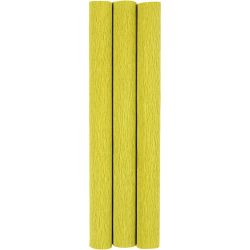 Papier Crépon, feuille 25x60 cm, Crêpé à 180%, 105 gr, vert clair, 3 flles/ 1 Pq.