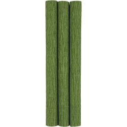 Papier Crépon, feuille 25x60 cm, Crêpé à 180%, 105 gr, vert citron, 3 flles/ 1 Pq.