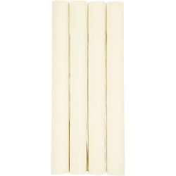 Papier crépon, feuille 25x60 cm, Crêpé à 180%, 105 gr, blanc cassé, 4flles/ 1 Pq.