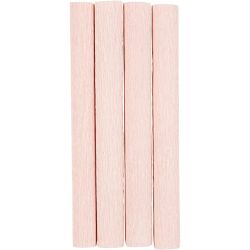 Papier crépon, feuille 25x60 cm, Crêpé à 180%, 105 gr, rose clair, 4flles/ 1 Pq.