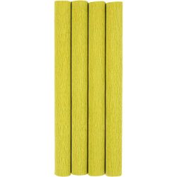Papier crépon, feuille 25x60 cm, Crêpé à 180%, 105 gr, vert clair, 4flles/ 1 Pq.