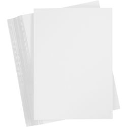 Papier Cartonné, A4, feuille 210x297 mm, 180 gr, blanc, 100 flles/ 1 Pq.