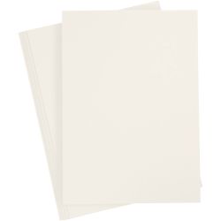 Papier cartonné, A4, feuille 210x297 mm, 220 gr, blanc cassé, 10 pièces/ 1 Pq.
