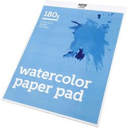 Bloc Aquarelle, A3, feuille 297x420 mm, 180 gr, blanc, 20 flles/ 1 pièce