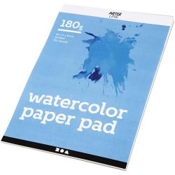 Bloc Aquarelle, A4, feuille 210x297 mm, 180 gr, blanc, 20 flles/ 1 pièce