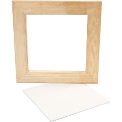 Panneau en toile avec Cadre en Bois