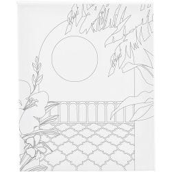 Toile de peintre imprimée, Balcon ensoleillé , P: 1,6 cm, dim. 24x30 cm, 360 gr, 1 pièce
