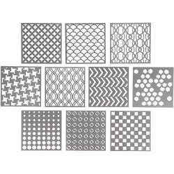 Pochoir, dim. 15x15 cm, ép. 0,31 mm, 10 flles/ 1 Pq.