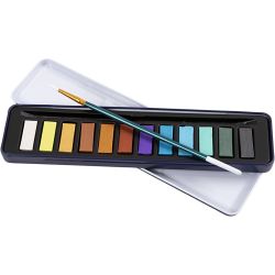 Kit Aquarelle, couleurs métalliques, 12 couleurs/ 1 Pq.