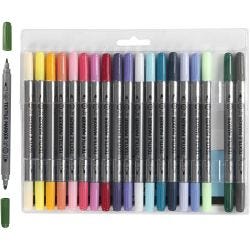 Feutres textiles, trait 2,3+3,6 mm, couleur extra, 20 pièces/ 1 Pq.