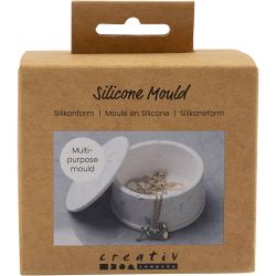 Moule en silicone, Pot avec couvercle, H : 4,5 cm, d 7,5 cm, 1 pièce/ 1 Pq.