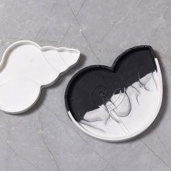 Moule en silicone, Conque, H : 0,6 cm, L : 12 cm, L : 8-9 cm, 2 pi&egrave;ces/ 1 Pq.