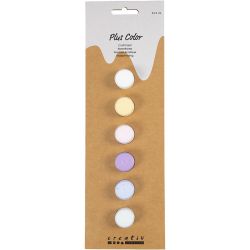 Peinture Acrylique Plus Color, couleurs pastel, 6x5 ml/ 1 Pq.