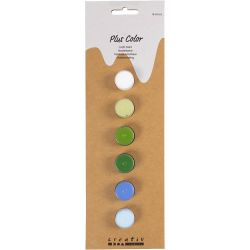 Peinture Acrylique Plus Color, harmonie bleu/vert, 6x5 ml/ 1 Pq.