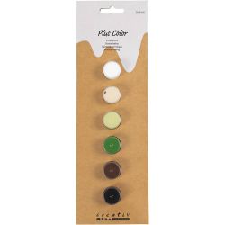 Peinture Acrylique Plus Color, naturel, 6x5 ml/ 1 Pq.