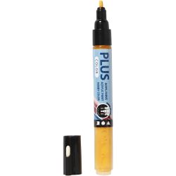 Feutres Plus Color, L : 14,5 cm, trait 1-2 mm, yellow sun, 5,5 ml, 1 pièce