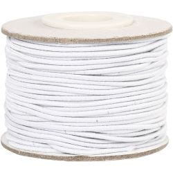 Cordon élastique, ép. 1 mm, blanc, 25 m/ 1 rouleau