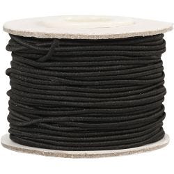 Cordon élastique, ép. 1 mm, noir, 25 m/ 1 rouleau