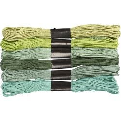 Fil à Broder, ép. 1 mm, vert, 6 boule/ 1 Pq.
