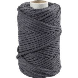 Cordon pour macramé, L : 55 M, d 4 mm, gris, 330 gr/ 1 rouleau