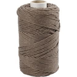 Cordon pour Macramé, L : 198 M, d 2 mm, brun clair, 330 gr/ 1 rouleau