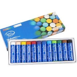 pastels à l'huile Mungyo Maxi, ép. 17 mm, ass. de couleurs, 12 pièces/ 1 Pq.