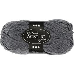 Pelote de laine acrylique Fantasia, L : 80 M, gris, 50 gr/ 1 boule