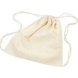 Sac à Cordons, dim. 37x41 cm, 115 gr, naturel clair, 3 pièces/ 1 Pq.