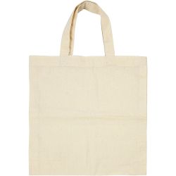 Sac Fourre-Tout, dim. 27,5x30 cm, 135 gr, naturel clair, 5 pièces/ 1 Pq.