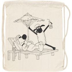 Sac à cordon à colorier, dim. 37x40 cm, 1 pièce