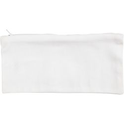 Trousse en coton, dim. 11x23 cm, 210 gr, blanc, 1 pièce