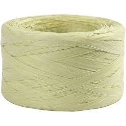 Fil de Raphia, L : 7-8 mm, vert clair, 100 m/ 1 rouleau