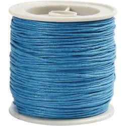 Ficelle de coton, ép. 1 mm, turquoise, 40 m/ 1 rouleau