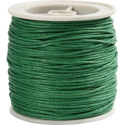 Ficelle de coton, ép. 1 mm, vert, 40 m/ 1 rouleau