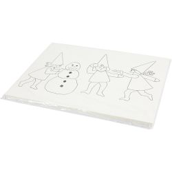 Calendrier de l'Avent décoré de lutins faisant une bataille de boules de neige