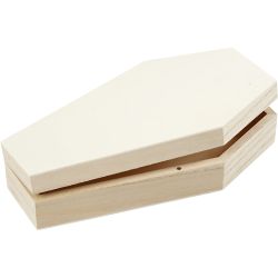 Cercueil avec fermeture magnétique, H : 4 cm, L : 18 cm, L : 10 cm, 1 pièce