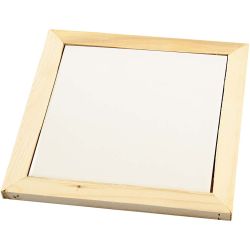 Dessous-de-plat avec cadre en bois, 15x15 cm, 1 pièce
