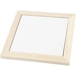 Dessous-de-plat avec cadre en bois, 18,5x18,5x1,16 cm, 1 pièce