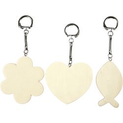 Porte-clés avec pendentif en bois